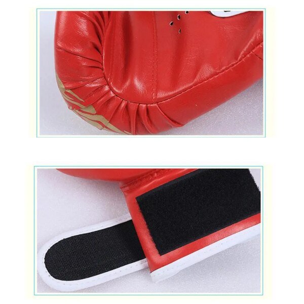 Guantes de boxeo de seguridad MMA para adultos y niños, casco, protectores de cabeza, guantes de cuero sintético, entrenamiento de boxeo para niños, kickboxing, boxeador, objetivo - Image 6