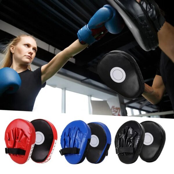 2/1 guantes de kickboxing con almohadilla para golpear, bolsa de PU para Muay Thai, lucha libre, Sanda, entrenamiento para adultos y niños. - Image 2