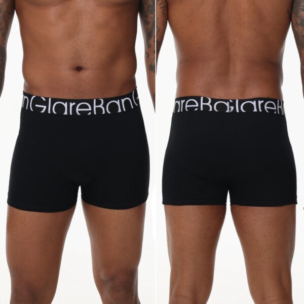 Paquete de 6 calzoncillos bóxer de algodón negro para hombre, ropa interior suave y cómoda. - Image 4