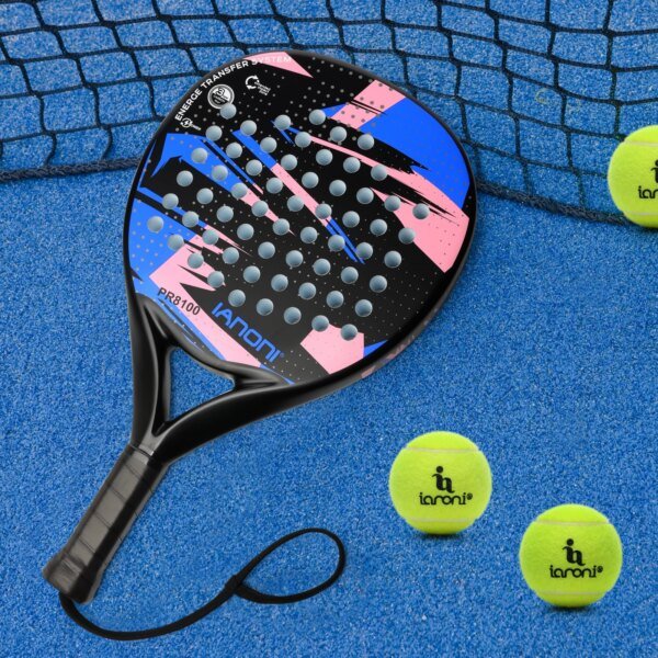 Pala de pádel IANONI, superficie de fibra de carbono con núcleo de espuma EVA Memory Flex, palas de pádel ligeras - Image 6