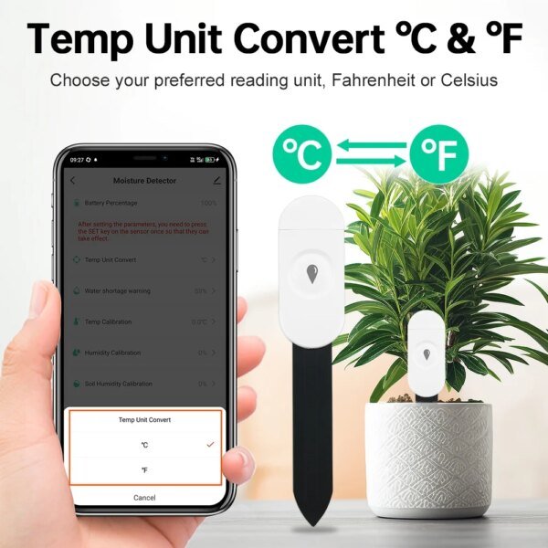 Probador de suelo inteligente Tuya Zigbee, sensor de humedad, temperatura y humedad, aplicación de monitoreo en tiempo real, detector de riego para automatización de jardines - Image 3