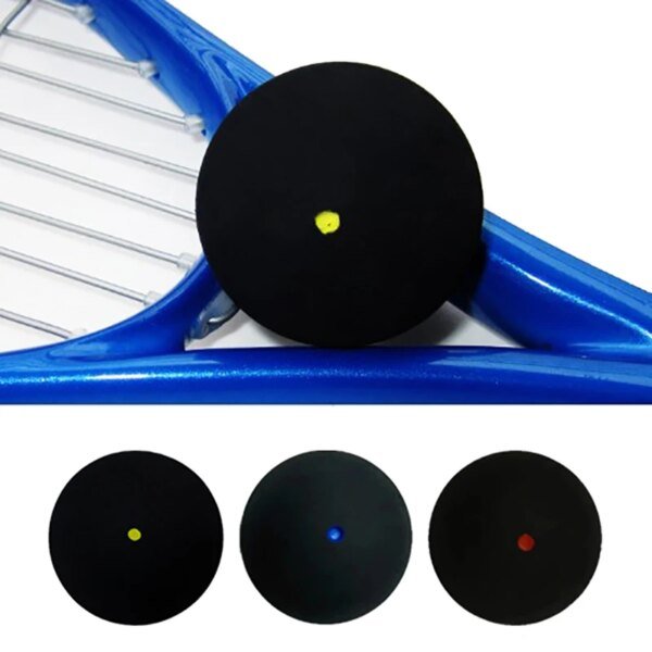 Pelota de squash de goma profesional para raqueta de squash, punto rojo, azul, punto amarillo, velocidad rápida para principiantes o entrenamiento.