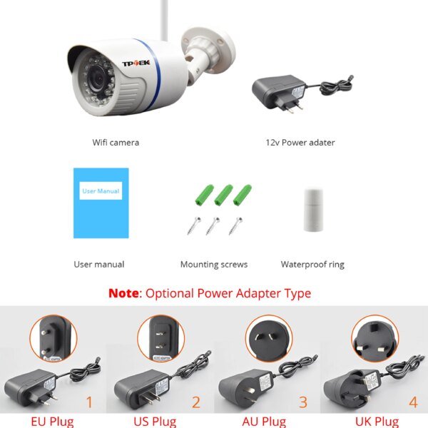 Cámara IP de 4 MP y 1080P para exteriores, WiFi, seguridad para el hogar, vigilancia inalámbrica, Wi-Fi, bala, impermeable, IP, video HD, cámara CamHi Cam - Image 6