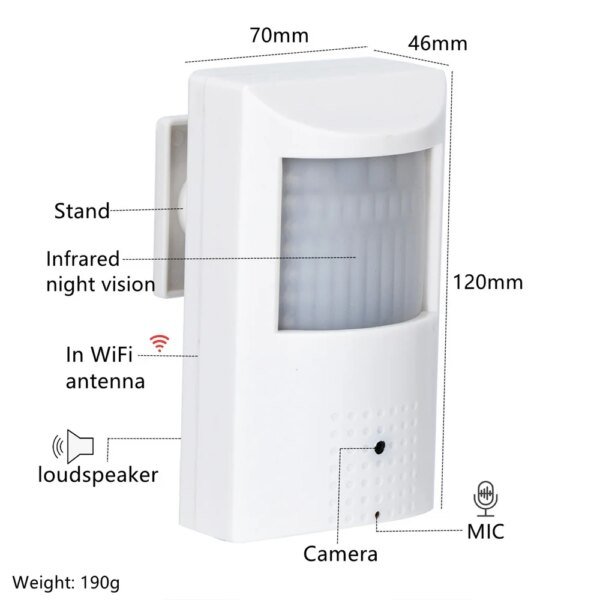 Tuya 6mp Mini wifi Camera 4MP PIR Style Indoor Onvif Built-in Audio TF Card Slot IPC Vision 48pcs 940nm IR LED Smart Security - Image 2