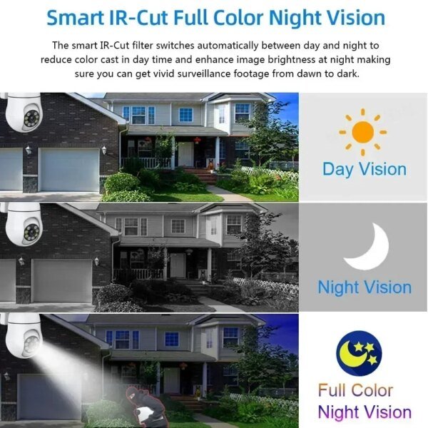 Cámara IP Wifi Tuya de 5 MP con visión nocturna a color para exteriores, seguimiento automático, inalámbrica, PTZ, CCTV, vigilancia de seguridad, Smart Life Cam - Image 4