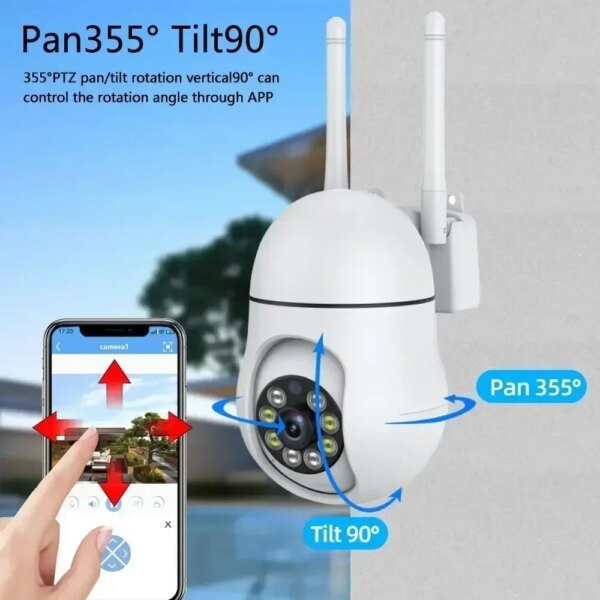 Cámara IP Wifi Tuya de 5 MP con visión nocturna a color para exteriores, seguimiento automático, inalámbrica, PTZ, CCTV, vigilancia de seguridad, Smart Life Cam - Image 5