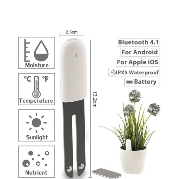 Monitor inteligente de flora HHCC para el cuidado del jardín, plantas, césped, suelo, agua, fertilidad, sensor detector de jardinería para Xiaomi Mijia - Image 3