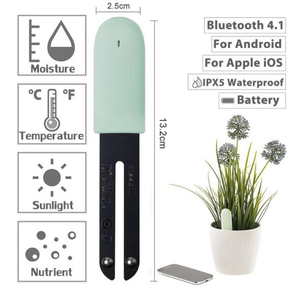 Monitor inteligente de flora HHCC para el cuidado del jardín, plantas, césped, suelo, agua, fertilidad, sensor detector de jardinería para Xiaomi Mijia - Image 2