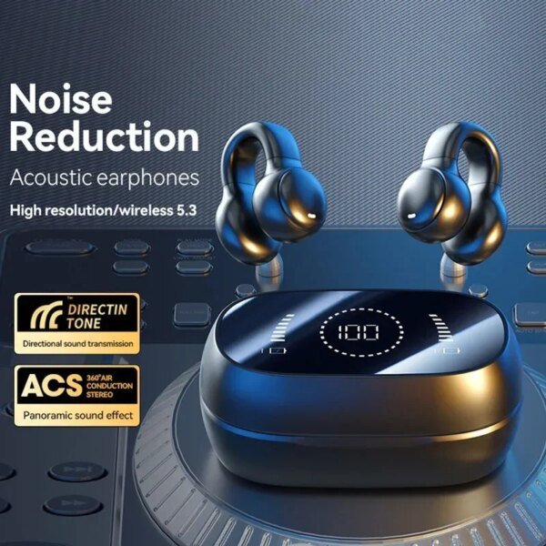 Auriculares inalámbricos de conducción ósea de alta calidad con Bluetooth y reducción de ruido para juegos deportivos, adecuados para Xiaomi y iPhone. - Image 2