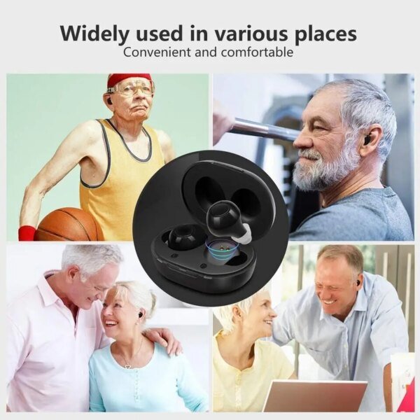 JINGHAO Hearing Aids Rechargeable 2023 Adjustable Hearing Sound Amplifier For Mild to Moderate Hearing Lost Elderly Gift - Image 5
