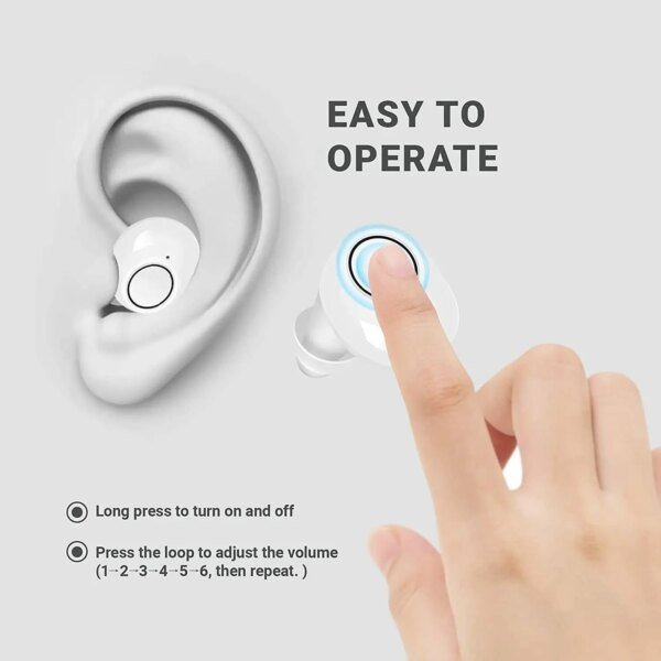 JINGHAO Rechargeable Hearing Aids Digital Hearing Amplifier In Ear Enhancer Voice Hearing Loss for Eldly White - Image 4