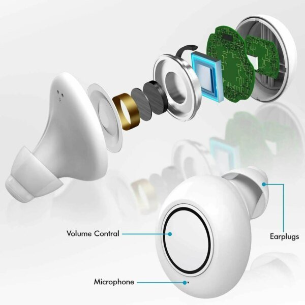 JINGHAO Rechargeable Hearing Aids Digital Hearing Amplifier In Ear Enhancer Voice Hearing Loss for Eldly White - Image 6
