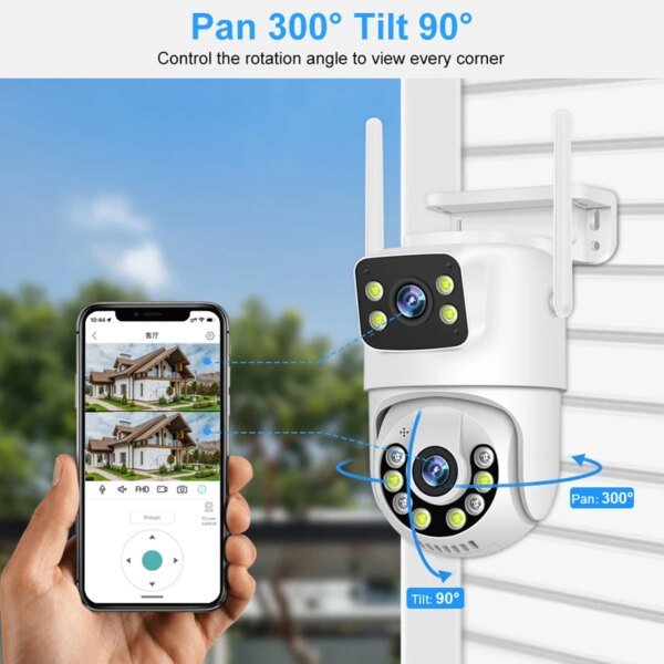 Smar Wireless CCTV System WiFi Camera Kit 6MP IP Cameras With Dual Lens Security Audio 8CH NVR Video Surveillance Set ICse - Image 3