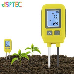 Detector de NPK para suelo de jardín, analizador de NPK de suelo, medidor de temperatura de fertilizantes y nutrientes de doble aguja de 0 a 1999 mg/kg para huertos y granjas.