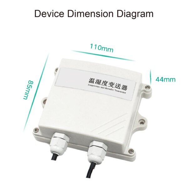 Sensor de temperatura y humedad de pared RS485, transmisor de alta precisión con pantalla para almacenes, invernaderos y farmacias. - Image 5