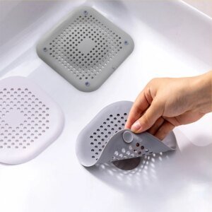 Filtro de pelo para fregadero, colador antibloqueo, tapón de desagüe de suelo para bañera y ducha, de silicona, desodorante para cocina, accesorios de baño