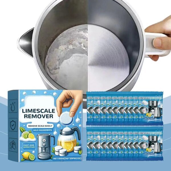 Pastillas limpiadoras para teteras, desincrustantes de ácido cítrico, detergente para teteras, eficaz y seguro, pastillas antical para teteras, herramienta doméstica