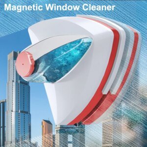 Cepillo limpiador de ventanas magnético de doble cara con descarga automática de agua, cepillo para ventanas, herramientas de limpieza para el hogar