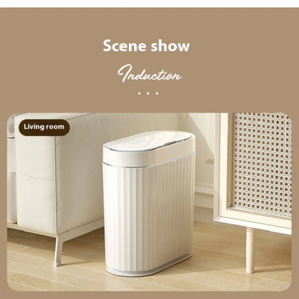 Contenedor de basura automático con sensor inteligente de 9L/7L, para el hogar, electrónico, para inodoro, cocina y baño. - Image 2