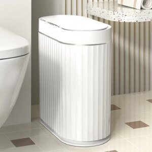 Contenedor de basura automático con sensor inteligente de 9L/7L, para el hogar, electrónico, para inodoro, cocina y baño.