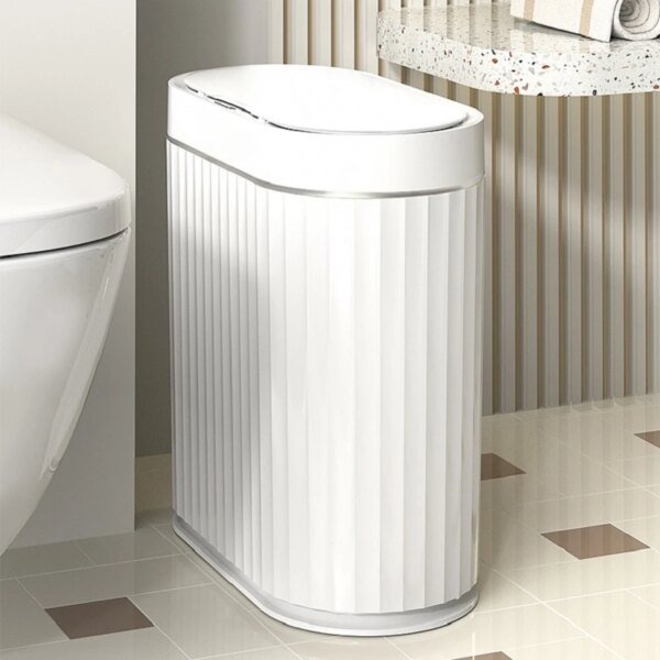 Contenedor de basura automático con sensor inteligente de 9L/7L, para el hogar, electrónico, para inodoro, cocina y baño.