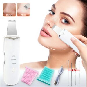 Depurador ultrasónico eléctrico para la piel con vibración, espátula facial, exfoliante, eliminador de puntos negros, lifting facial, limpieza, cuidado ultrasónico de la piel.