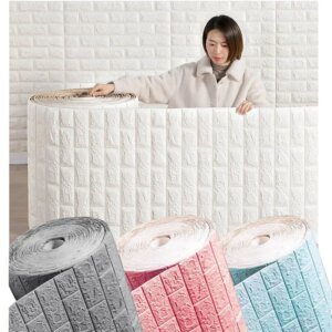 Papel tapiz autoadhesivo 3D de 1/3/5/10 m, pegatinas de pared de ladrillo 3M, decoración del hogar, papel tapiz para paredes, bricolaje, dormitorio, papel de pared