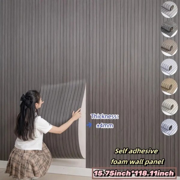 Papel pintado autoadhesivo de veta de madera retro 3D extra grueso: perfecto para proyectos de bricolaje en techos y paredes, resina SXP, removible y lavable - Image 3