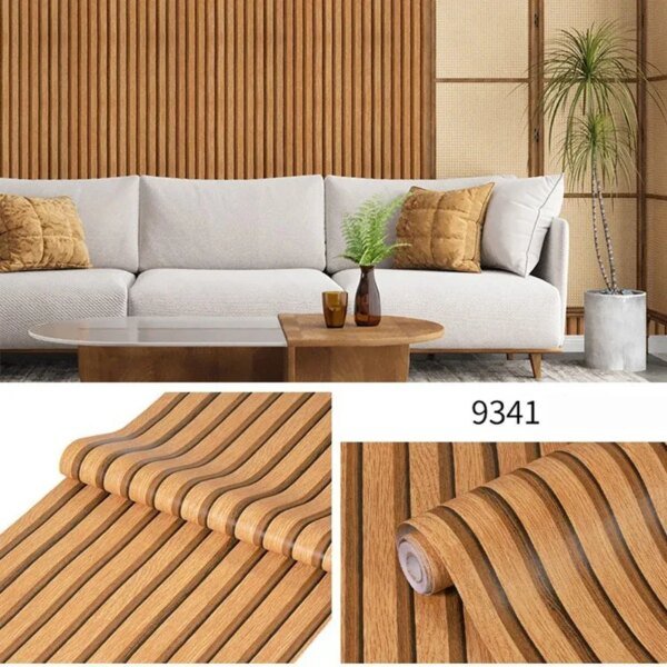Fondo de pared de cuadrícula de 45 cm, autoadhesivo, para dormitorio, sala de estar, PVC, impermeable, autoadhesivo, decoración del hogar, papel tapiz - Image 2