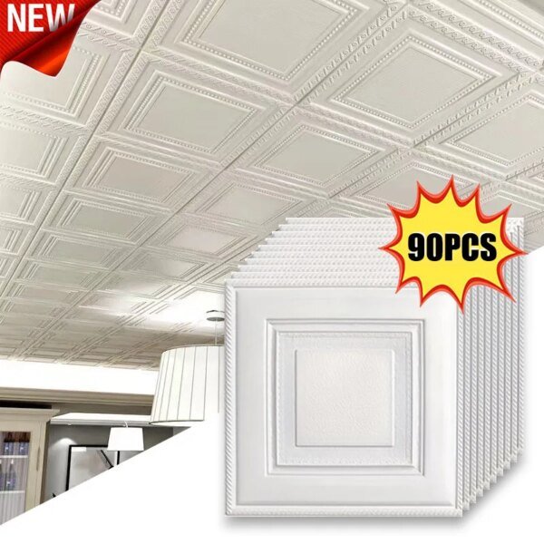 Pegatinas de pared 3D impermeables, papel tapiz autoadhesivo de 35 cm x 35 cm, papel tapiz para decoración del hogar, papel en hojas a prueba de humedad