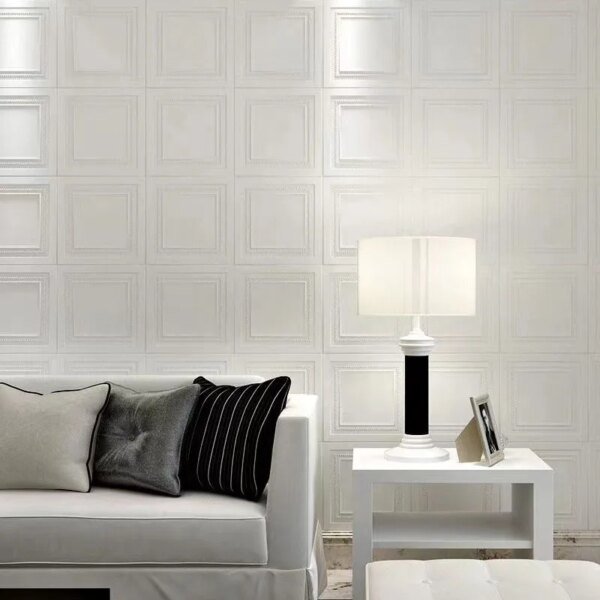 Pegatinas de pared 3D impermeables, papel tapiz autoadhesivo de 35 cm x 35 cm, papel tapiz para decoración del hogar, papel en hojas a prueba de humedad - Image 3