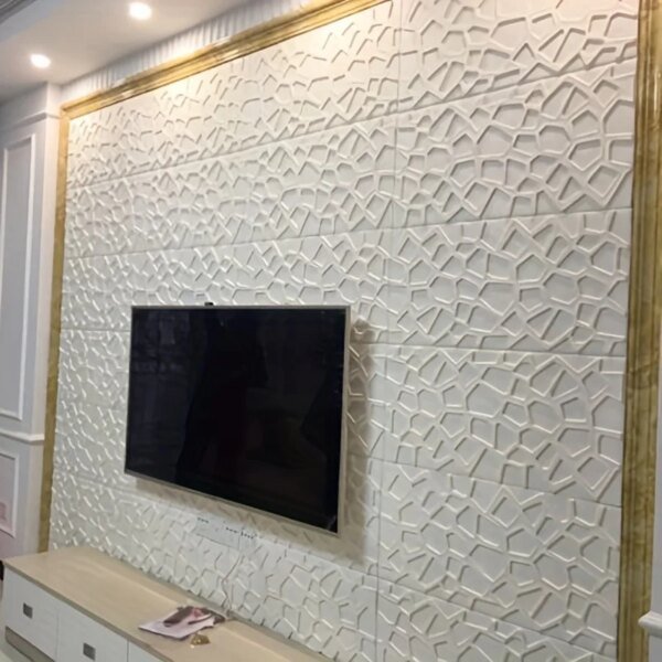 Papel tapiz decorativo para dormitorio, techo, 35 x 35 cm, resistente al agua, adhesivos de pared anticolisión 3D para el hogar. - Image 4