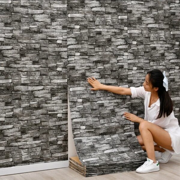 1-30 piezas de 35 x 30 cm, papel tapiz para cocina, dormitorio, fondo, decoración, paneles de pared, pegatinas impermeables para sala de estar, 3D, bricolaje, hogar - Image 4