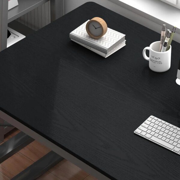 Black Wood Grain Wallpaper Peel And Stick Contact Paper Removable Vinyl Self Adhesive Wallpaper Decorative For Countertops - Image 3