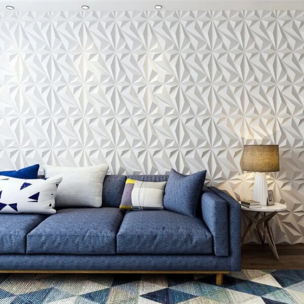 Paneles de pared texturizados 3D para decoración de interiores, 12 o 20 unidades, adecuados para salas de estar, dormitorios, hoteles y oficinas, 30 x 30 cm. - Image 5