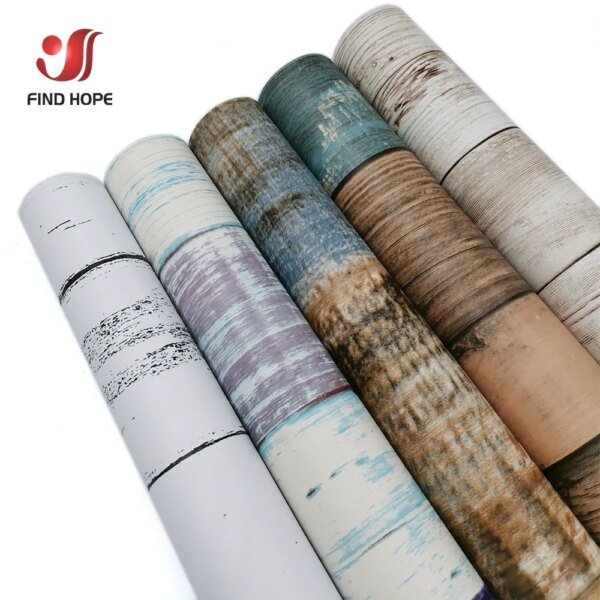 Papel de contacto con veta de madera, autoadhesivo, para pared, decoración de muebles de cocina, extraíble, 45 x 100 cm