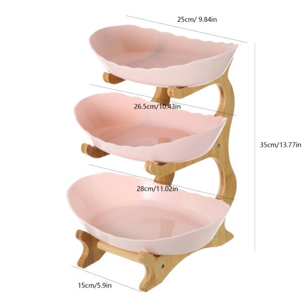 2/3 Layer Fruit Plate Home Living Room Plastic Snack Dish Creative Modern Dried Fruit Basket Candy Dish Cake Stand Salad Bowl - Image 6