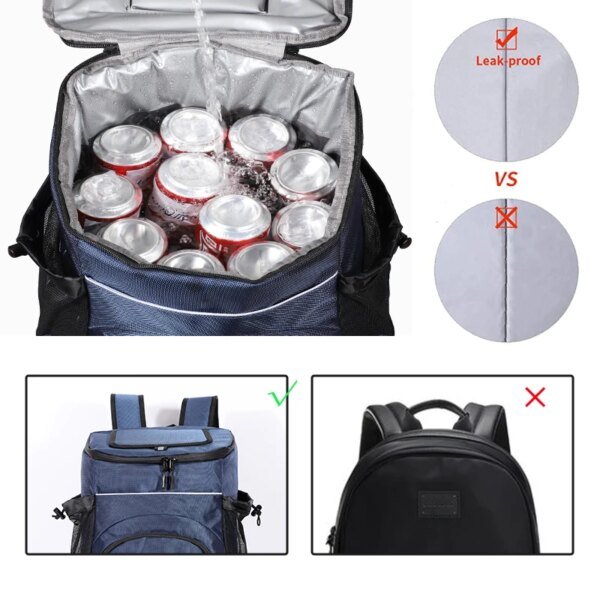 DENUONISS 33L Insulated Thermal Cooler Backpack Travel Outdoor Beach Ice Beer Backpack Isothermal Refrigerator Bag&Bottle Opener - Image 5