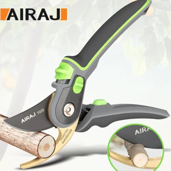 Tijeras de podar para jardín AIRAJ, tijeras de podar para horticultura, tijeras de podar para cortar arbustos, tijeras de podar ramas, juego de sierras plegables para huerto