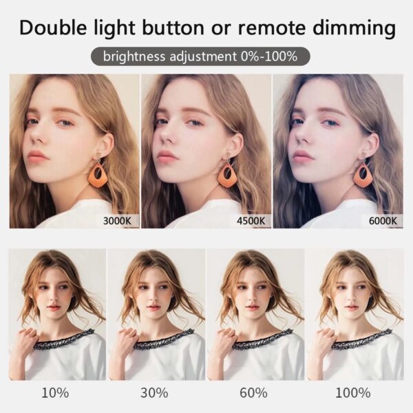Luz LED de video con clip, portátil, para fotografía en cámara, iluminación bicolor de 3000K-6000K, zapata fría para cámara DSLR, videocámara, GoPro, vlogs. - Image 2