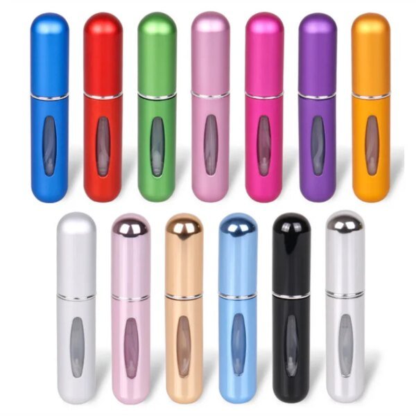 Botella de perfume recargable de 5 ml, portátil, mini, recargable, con pulverizador, bomba de aroma, envases cosméticos vacíos, atomizador para viaje, herramienta de moda. - Image 2