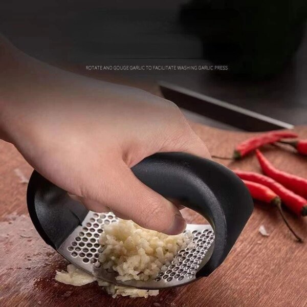 Prensa de ajo de acero inoxidable, trituradora, picadora de ajo manual, herramienta para picar ajo, herramientas para frutas y verduras, accesorios de cocina - Image 2