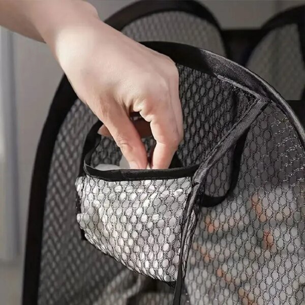 Cesta de lavandería plegable de malla, cesta de lavandería, cesta de almacenamiento de ropa sucia plegable, cesta de almacenamiento de gran capacidad - Image 4