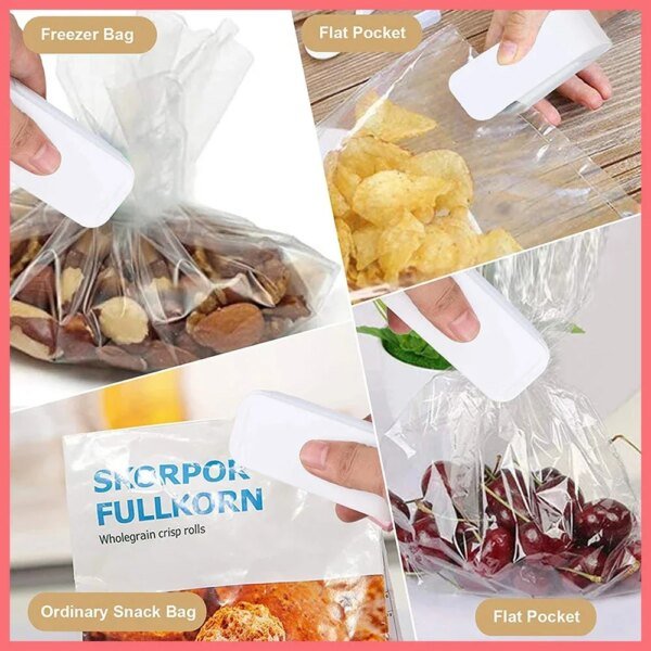 Mini máquina selladora de bolsas térmicas, selladora de paquetes, bolsas térmicas de plástico para alimentos, selladora portátil, embalaje, accesorios de cocina - Image 3