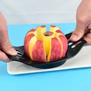 Cortador y divisor de manzanas creativo, descorazonador de manzanas reutilizable, cortador de frutas de acero inoxidable, utensilios de cocina, suministros de cocina