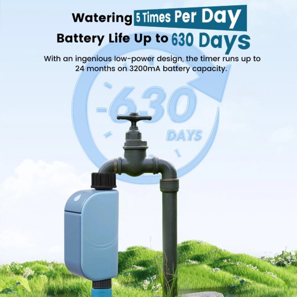 GIRIER Tuya WiFi Water Timer for Garden Hose Smart Programmable Sprinkler Timer for Drip Irrigation Works Alexa No Hub Required - Image 3