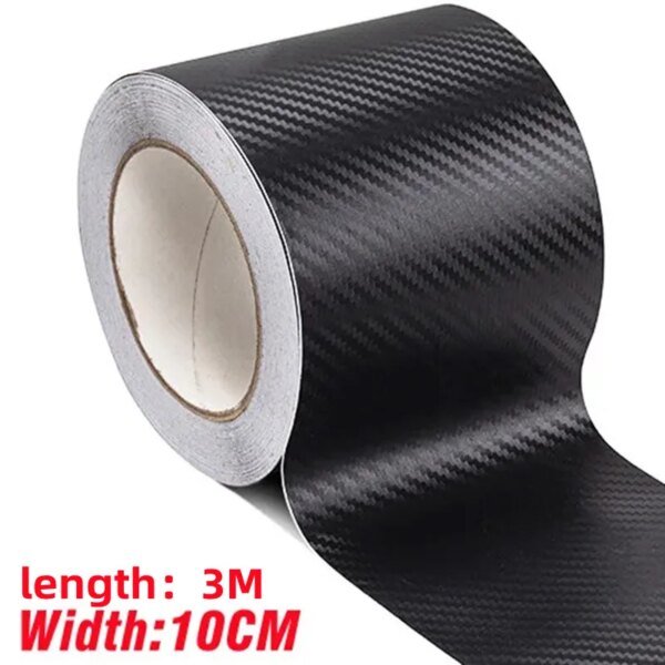 Película protectora para parachoques de coche, fibra de carbono nano 3D, 3 m, para umbral de puerta, impermeable, color negro, antiarañazos - Image 6