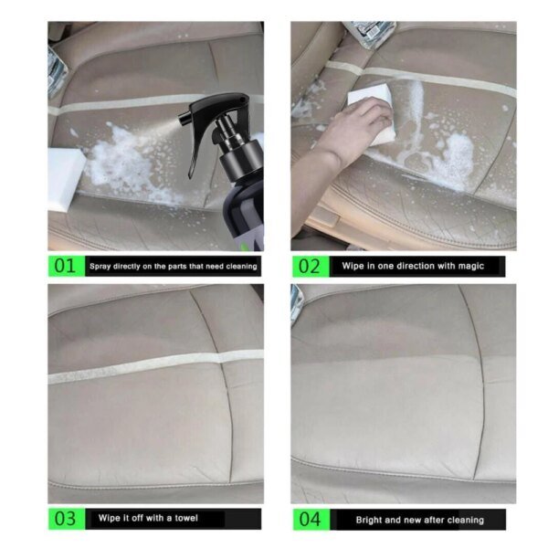 Limpiador de interiores de coche, limpiador de techos, cuero, franela, tejido, sin agua, herramienta multiusos para limpiar tableros de instrumentos, HGKJ S21 - Image 5