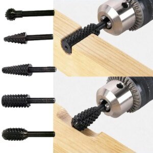 Juego de 5 brocas de 1/4'', herramientas de corte para carpintería, cuchillo, herramienta de tallado de madera, herramientas de corte de madera para carpintería, juego de brocas de trabajo