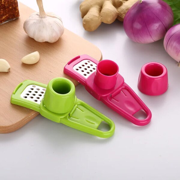 Prensa trituradora de ajo y jengibre, rallador, cortador, pelador, picadora de ajo manual, herramienta para picar ajo, accesorios de cocina - Image 2